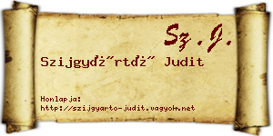 Szijgyártó Judit névjegykártya